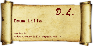 Daum Lilla névjegykártya